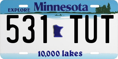 MN license plate 531TUT