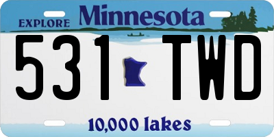 MN license plate 531TWD
