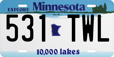 MN license plate 531TWL