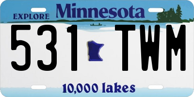 MN license plate 531TWM