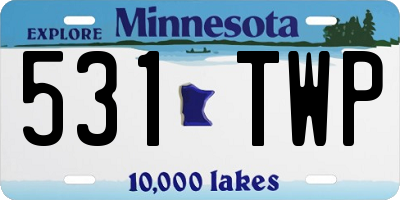 MN license plate 531TWP
