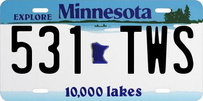 MN license plate 531TWS