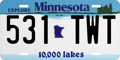 MN license plate 531TWT