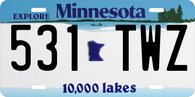 MN license plate 531TWZ