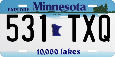 MN license plate 531TXQ