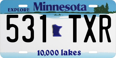 MN license plate 531TXR