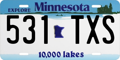 MN license plate 531TXS