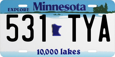 MN license plate 531TYA