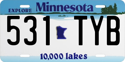 MN license plate 531TYB
