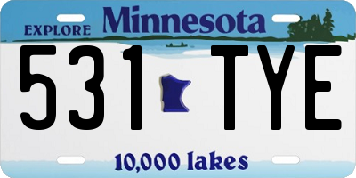 MN license plate 531TYE