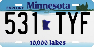 MN license plate 531TYF