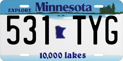 MN license plate 531TYG