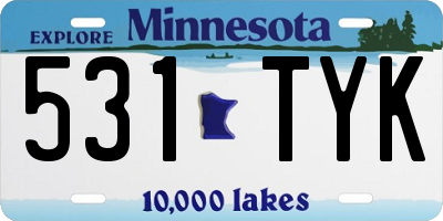 MN license plate 531TYK