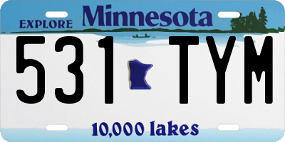 MN license plate 531TYM