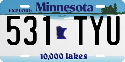 MN license plate 531TYU