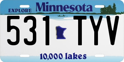 MN license plate 531TYV