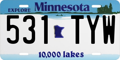 MN license plate 531TYW