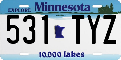 MN license plate 531TYZ