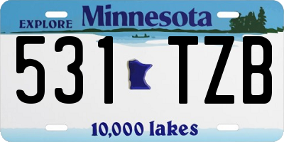 MN license plate 531TZB