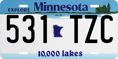 MN license plate 531TZC