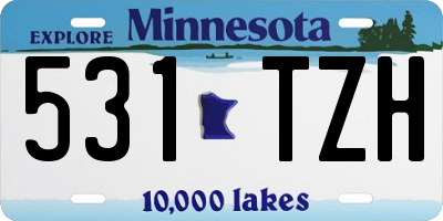 MN license plate 531TZH