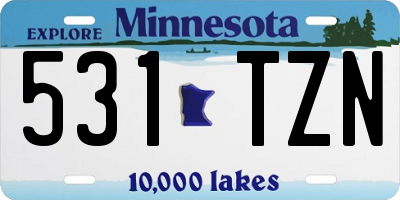 MN license plate 531TZN