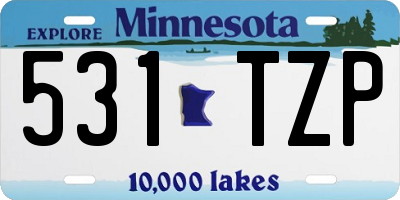 MN license plate 531TZP