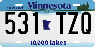 MN license plate 531TZQ