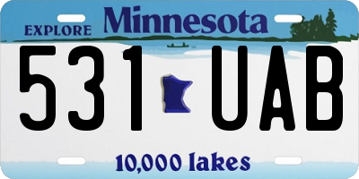 MN license plate 531UAB