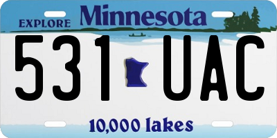 MN license plate 531UAC
