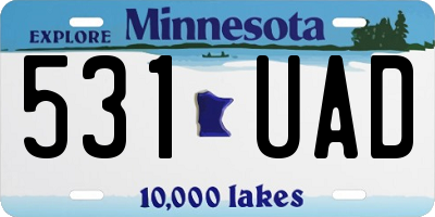 MN license plate 531UAD