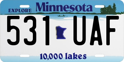 MN license plate 531UAF