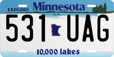 MN license plate 531UAG