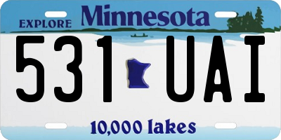 MN license plate 531UAI
