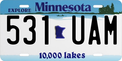 MN license plate 531UAM