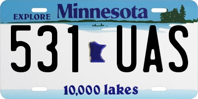 MN license plate 531UAS