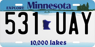 MN license plate 531UAY