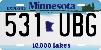 MN license plate 531UBG