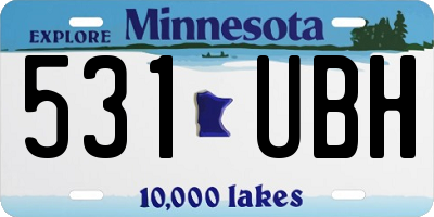 MN license plate 531UBH