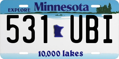 MN license plate 531UBI
