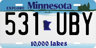 MN license plate 531UBY