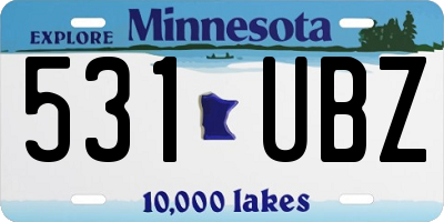 MN license plate 531UBZ