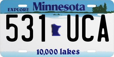 MN license plate 531UCA