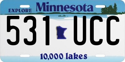 MN license plate 531UCC