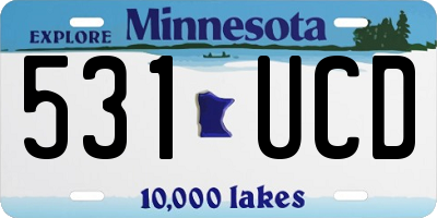 MN license plate 531UCD
