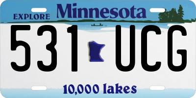 MN license plate 531UCG