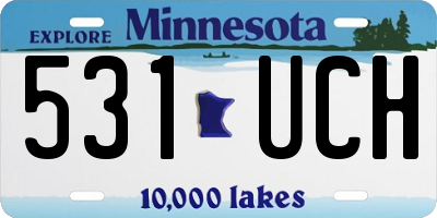 MN license plate 531UCH