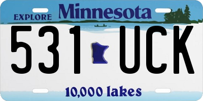 MN license plate 531UCK