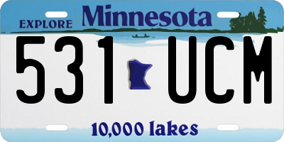 MN license plate 531UCM