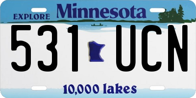MN license plate 531UCN